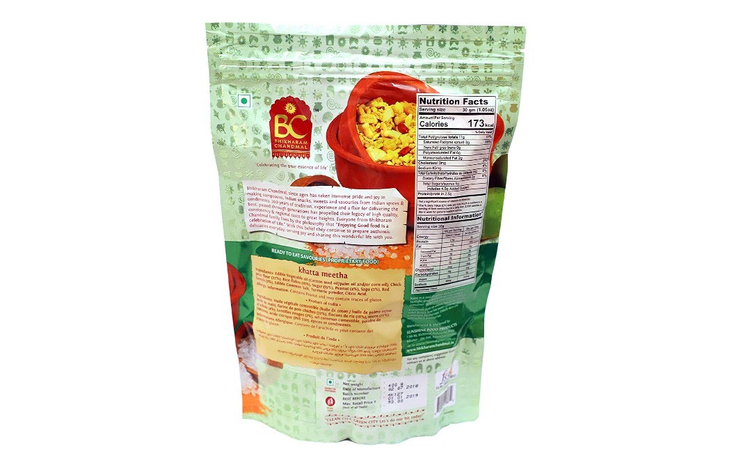 Bhikharam Chandmal Khatta Meetha    Pack  400 grams
